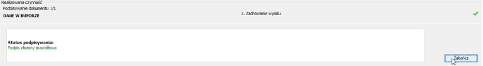 Potwierdzenie wysyłki w aplikacji Szafir SDK Web