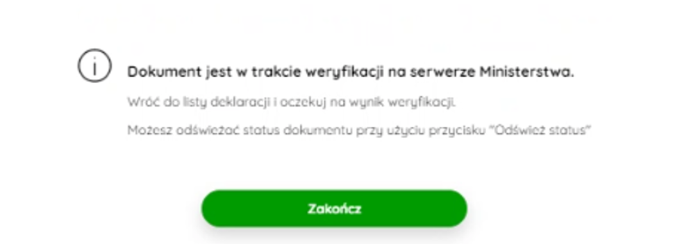 Potwierdzenie wysyłki w programie