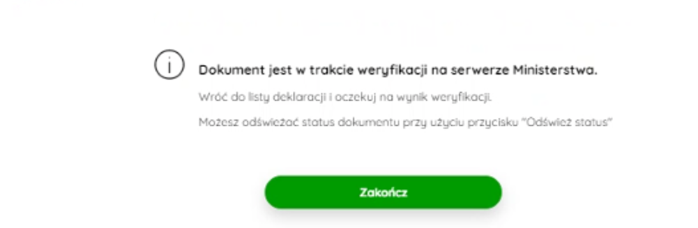 Potwierdzenie wysyłki w programie