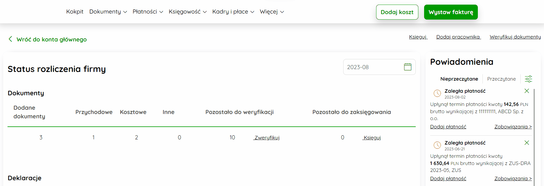 Zamykanie miesiąca księgowego