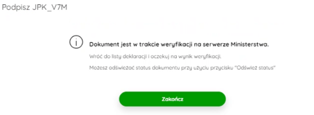 Potwierdzenie wysyłki w programie