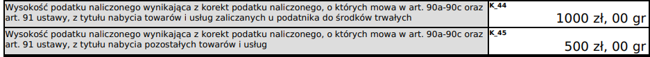 Pola K_44 i K_45 w części ewidencyjnej