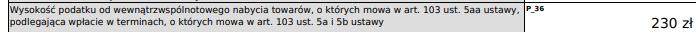 Pole P_36 w deklaracji JPK_V7