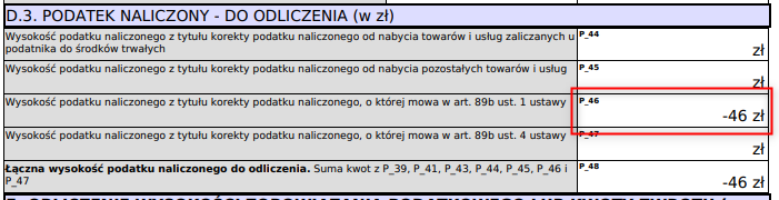 Pole P_46 w części deklaracyjnej