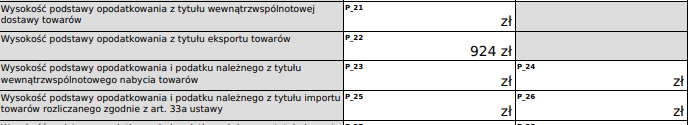 Pole P_22 w deklaracji JPK_V7