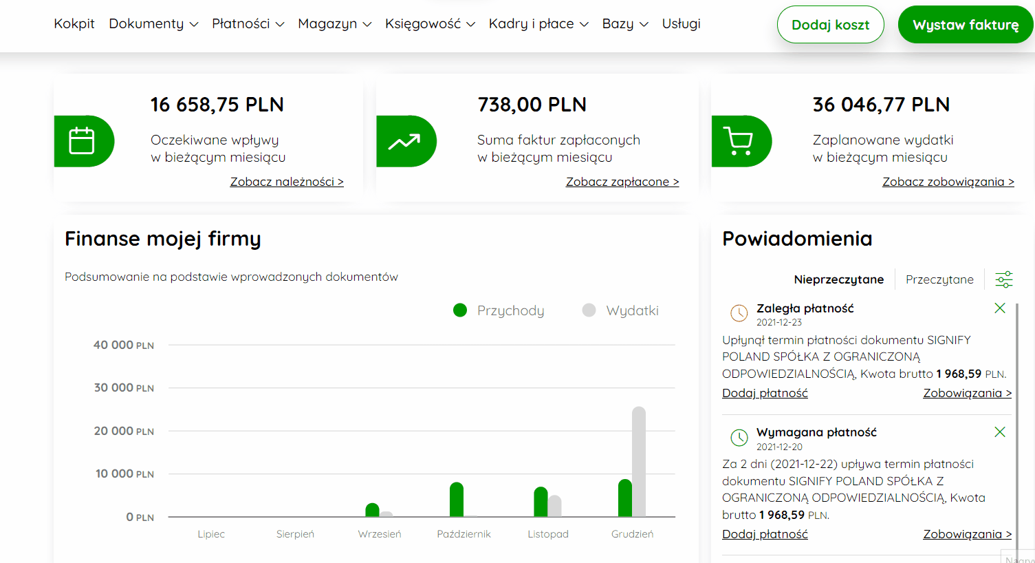 Wysyłanie ewidencji VAT na adres e-mail