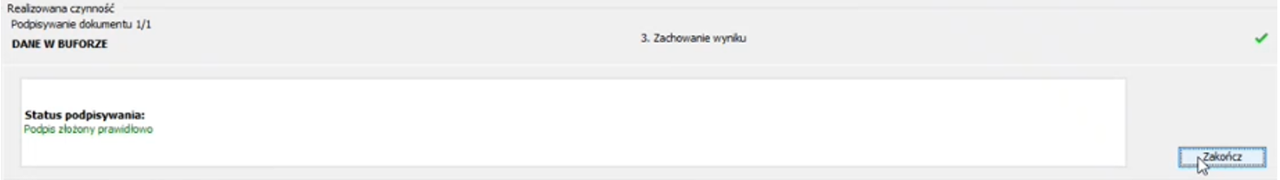 Potwierdzenie wysyłki w aplikacji Szafir SDK Web
