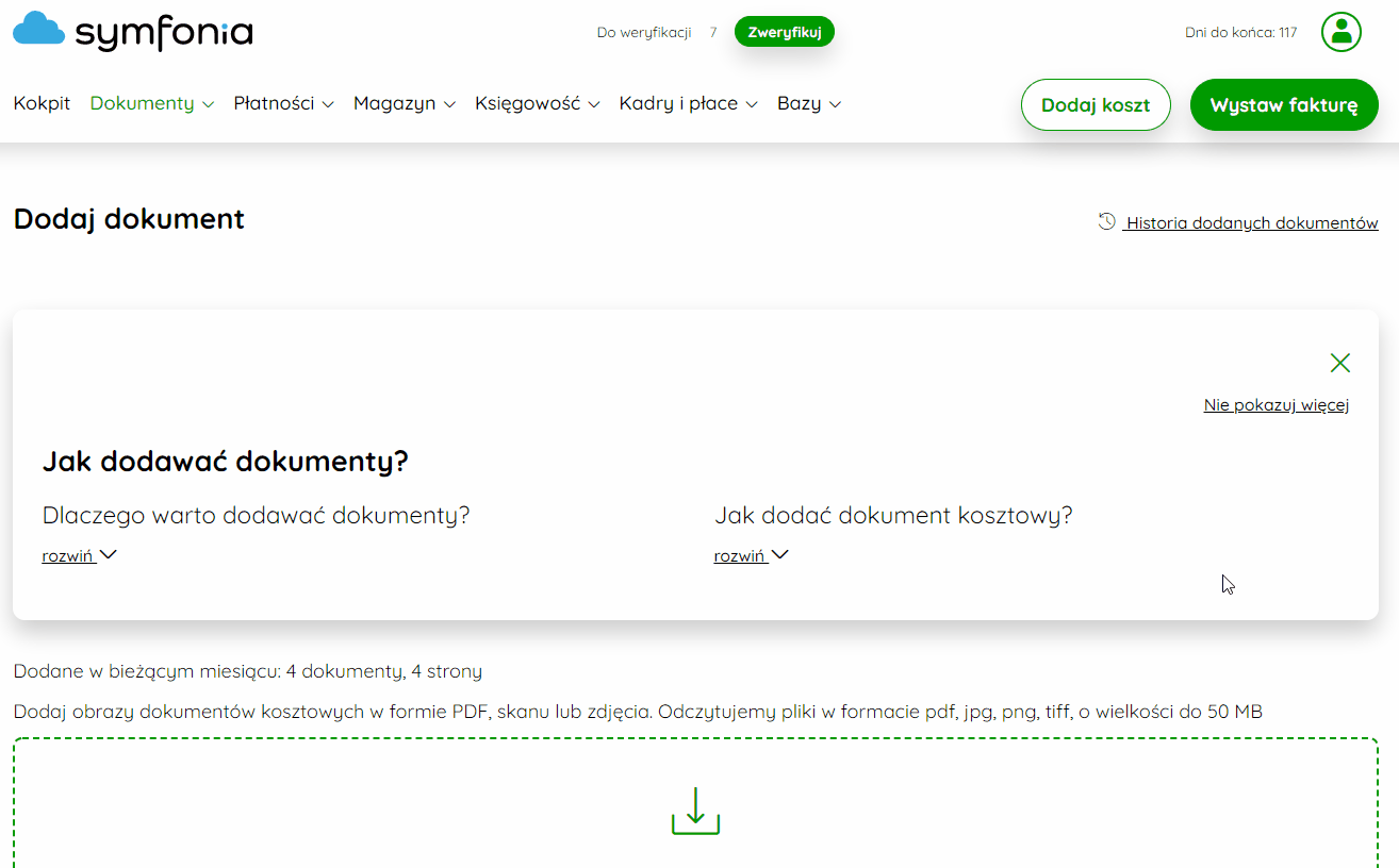 Weryfikacja dokumentu dodanego do OCR