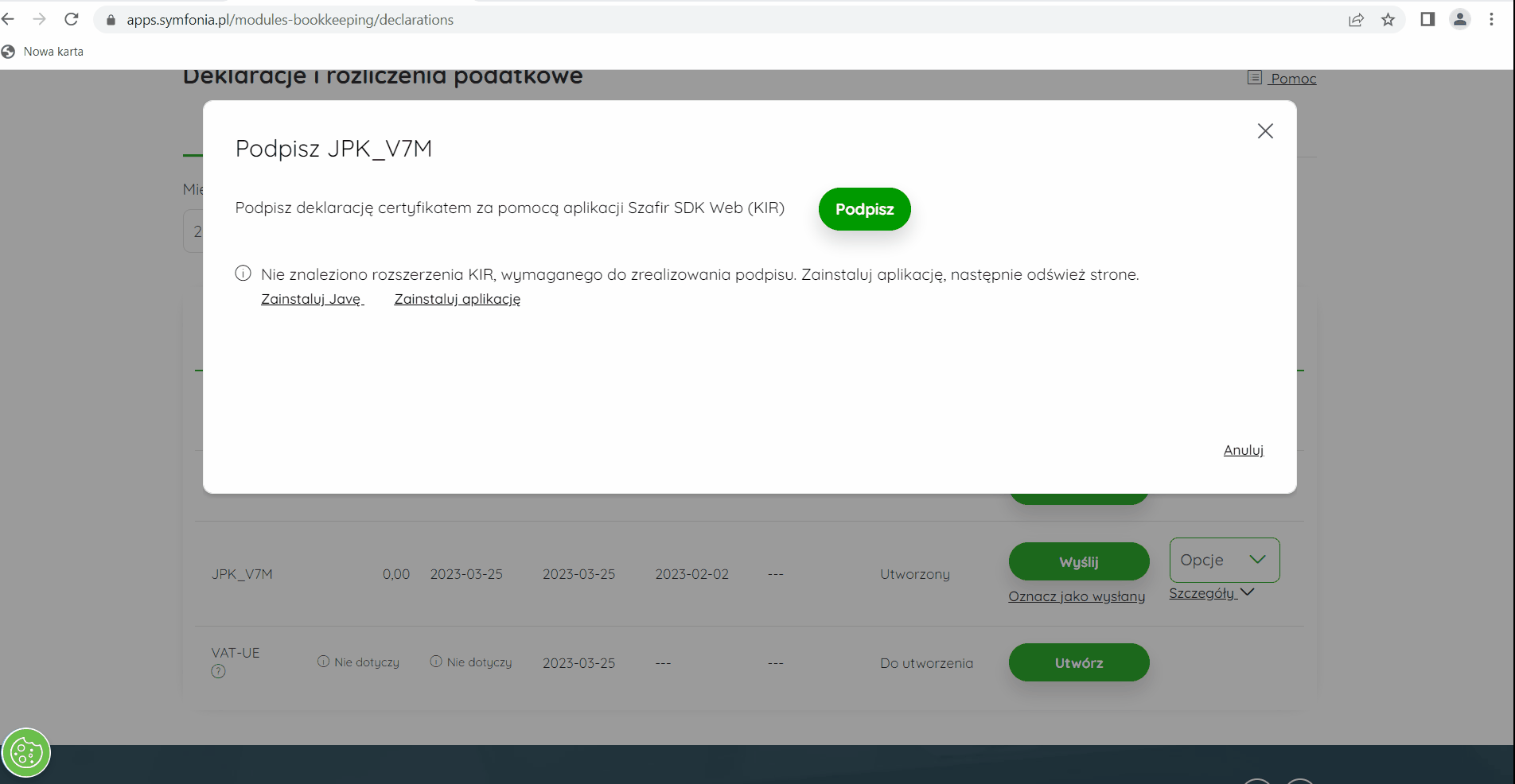 Pobieranie rozszerzenia KIR w Google Chrome